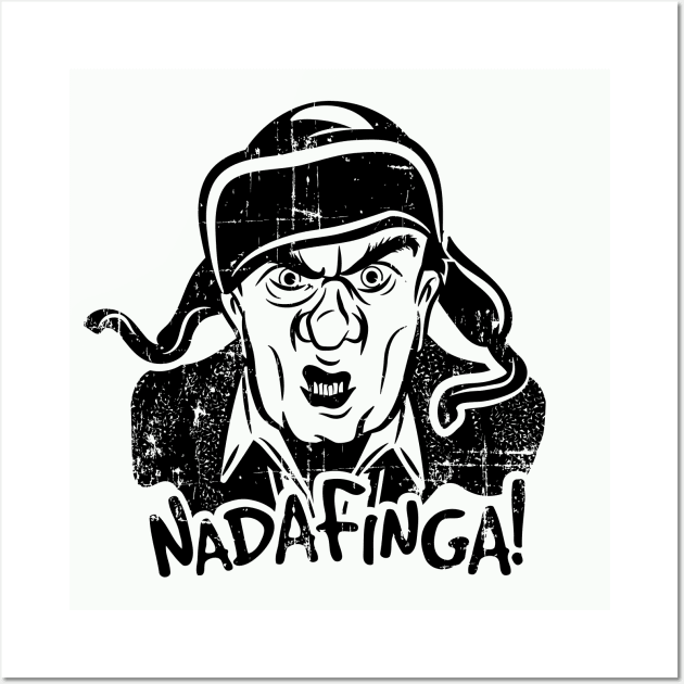 Christmas Story Nadafinga! (black print) Wall Art by SaltyCult